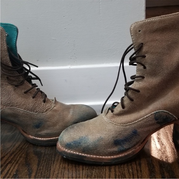 no.0036 crosswalk ankle lace-up boot beige - Picture 4 of 8